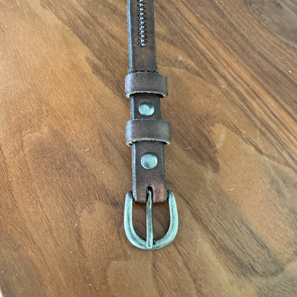 J Jill narrow brown leather belt - Picture 4 of 5